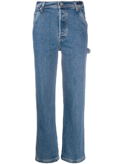 Shop Levi's Ribcage Straight Jeans In Blue
