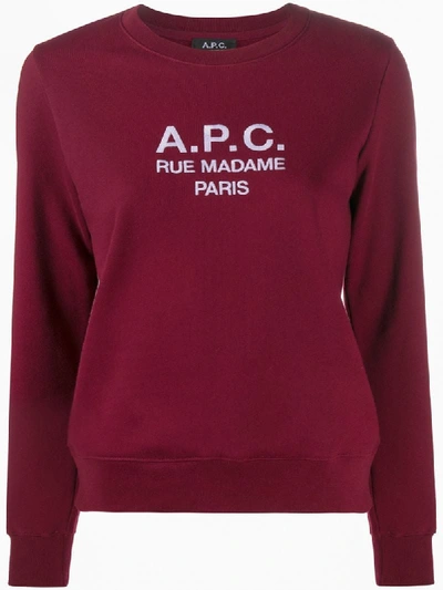 Shop Apc Rue Madame Paris Sweatshirt In Red