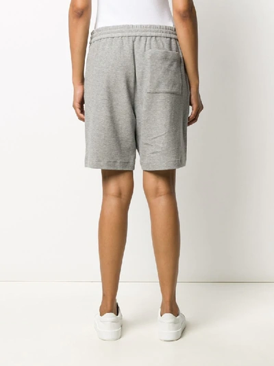 Shop Theory Drawstring Waist Shorts In Grey
