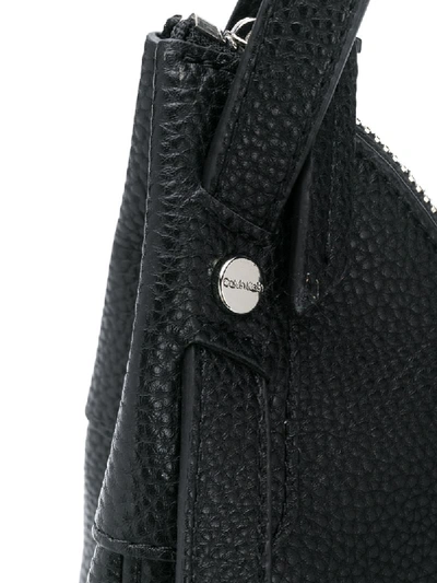 Shop Calvin Klein Logo-print Hobo Bag In Black