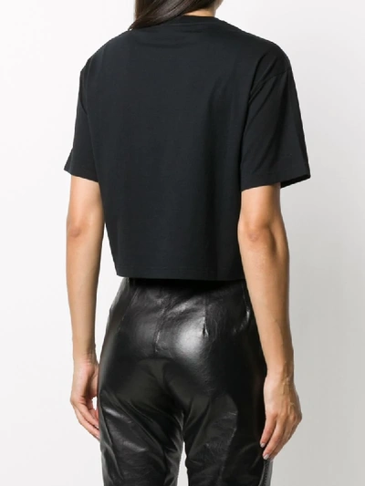 Shop Acne Studios Cropped T-shirt In Black