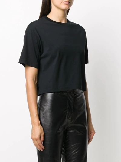 Shop Acne Studios Cropped T-shirt In Black