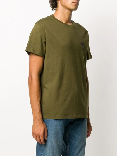 Shop Loewe Logo Embroidered Cotton T-shirt In Green