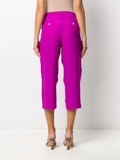 Shop Jejia Cropped Trousers In Pink