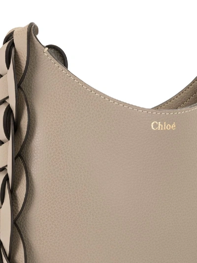 Shop Chloé Small Darryl Shoulder Bag In Grey