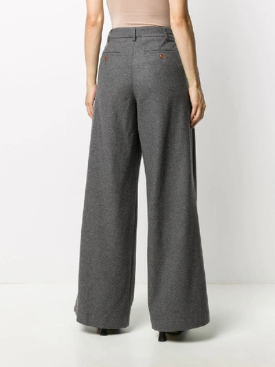 Shop Jejia Wide-leg Tailored Trousers In Grey