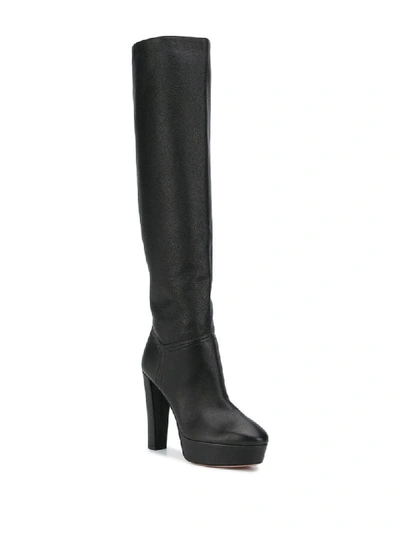 Shop Aquazzura Platform Sole Boots In Black