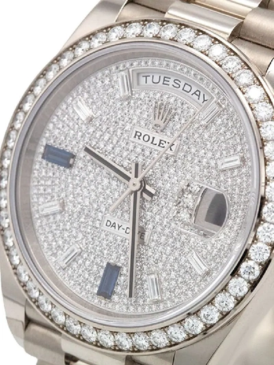 Pre-owned Rolex Day Date 40毫米腕表（典藏款） In Silver