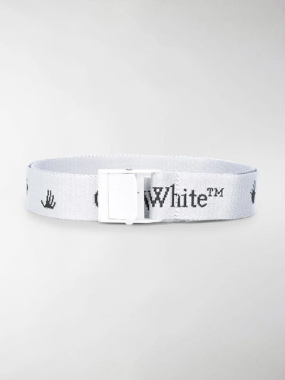 Shop Off-white Mini Industrial Logo Belt In White