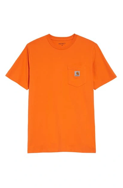 Shop Carhartt Logo Pocket T-shirt In Clockwork