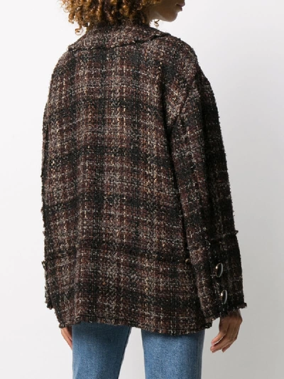 Shop Dolce & Gabbana Boucle Tweed Jacket In Brown