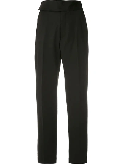 Shop Reinaldo Lourenço Wool High Waisted Trousers In Black