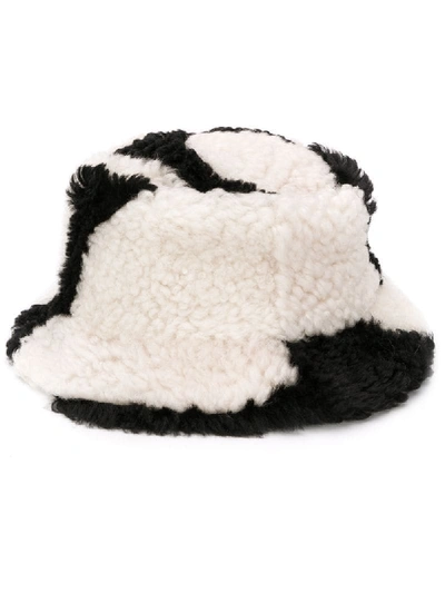 Shop Marni Cow Print Bucket Hat In Black
