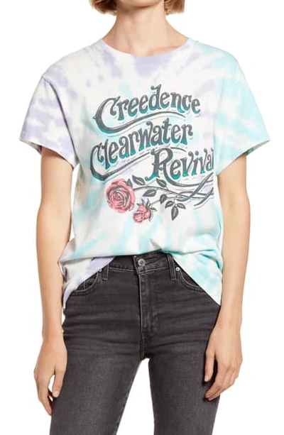 Shop Daydreamer Ccr Rollin' On The River Tour Tie Dye Graphic Tee In 2 Color Spiral