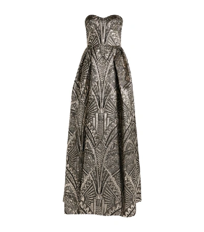 Shop Zuhair Murad Cityscape Jacquard Gown