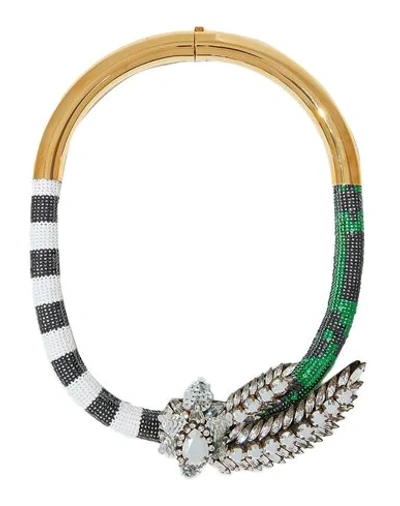 Shop Shourouk Necklaces In Green