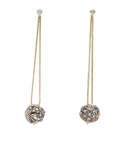 Shop Hstern Noble Gold And Diamond Copernicus Earrings
