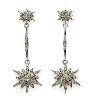 Shop Hstern Noble Gold And Diamond Stars Earrings