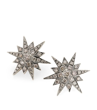Shop Hstern Noble Gold And Diamond Stars Earrings