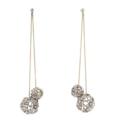 Shop Hstern Noble Gold And Diamond Copernicus Earrings