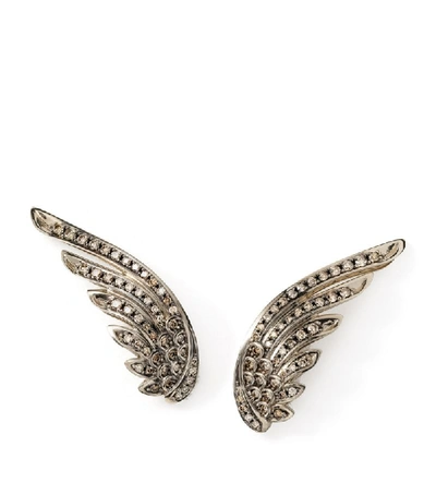 Shop Hstern Noble Gold And Diamond Rock Season Earrings