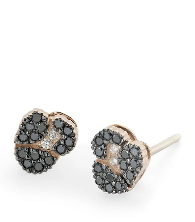 Shop Hstern Rose Gold And Diamond Ancient America Earrings