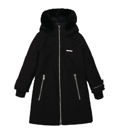 Shop Givenchy Kids Faux Fur-trim Hooded Parka (4-14 Years)