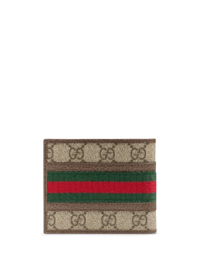 Shop Gucci Ophidia Gg Wallet In Beige