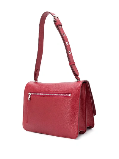 Shop Burberry Alice Leather Crossbody Bag In Red