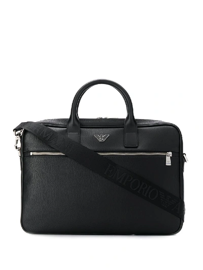 Shop Emporio Armani Briefcase Bag In Black