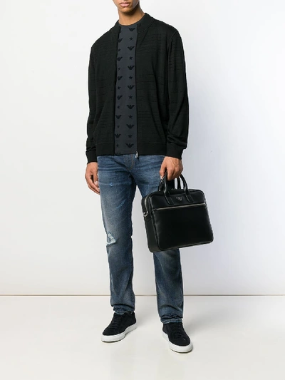 Shop Emporio Armani Briefcase Bag In Black