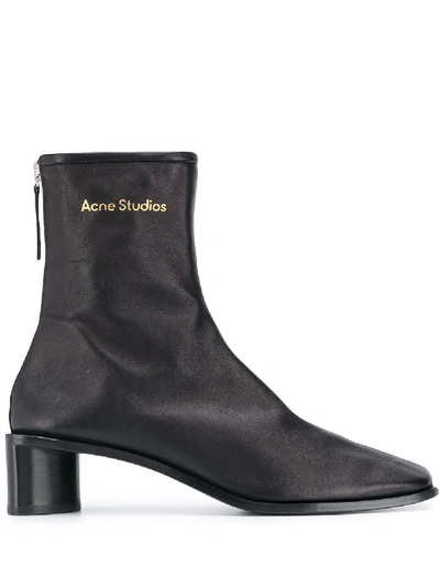 Shop Acne Studios Leather Boots In Black