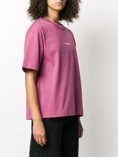 Shop Acne Studios Cotton T-shirt In Violet