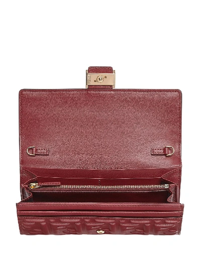 Fendi Continental With Chain in Red