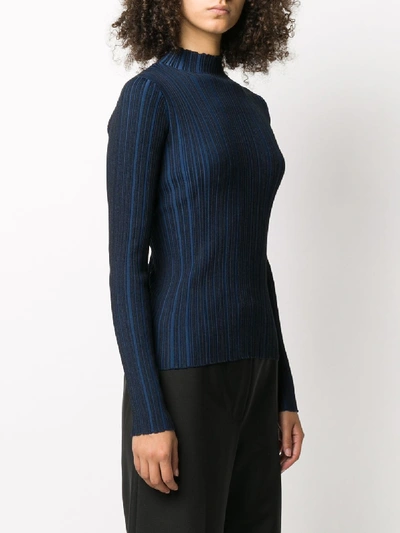 Shop Acne Studios Cotton Turtleneck Sweater In Blue