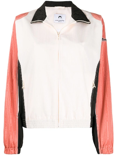 Shop Marine Serre Moire Tracksuit Jacket In White