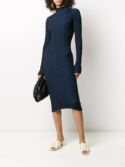 Shop Acne Studios Cotton Short Dress In Blue