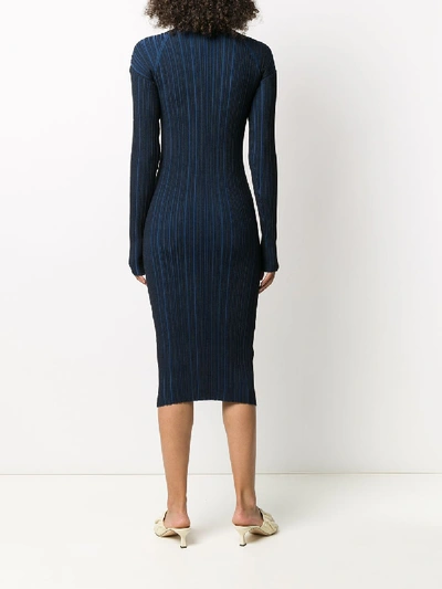Shop Acne Studios Cotton Short Dress In Blue