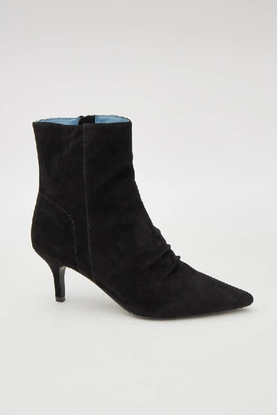 Shop Jaggar Pleat Suede Boot In Black