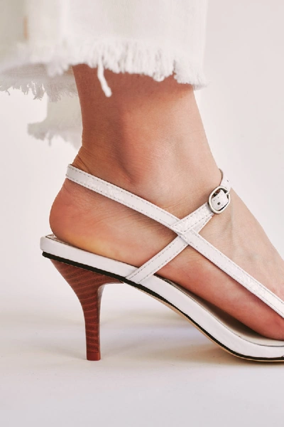 Shop Jaggar Strappy Patent Sandal In Ivory