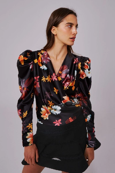 Shop C/meo Collective Obsessions Top In Black Floral