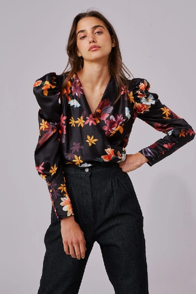 Shop C/meo Collective Obsessions Top In Black Floral