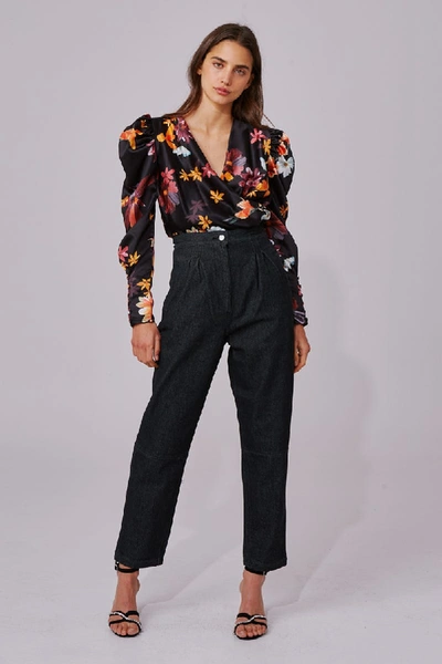 Shop C/meo Collective Obsessions Top In Black Floral