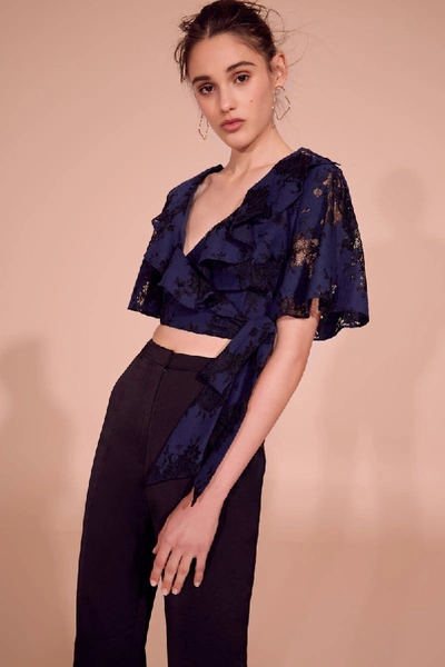 Shop Keepsake This Love Wrap Top In Navy