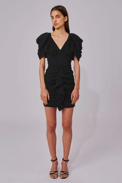 Shop C/meo Collective Soaked Short Sleeve Dress In Black