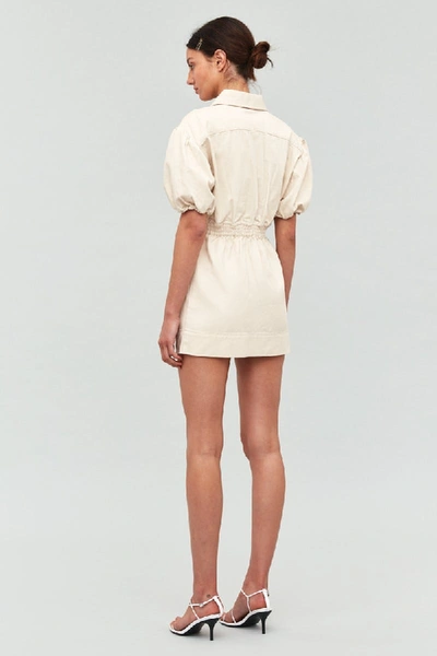 Shop C/meo Collective Peripheral Short Sleeve Dress In Chalk