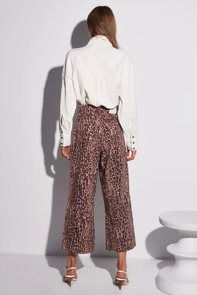 Shop C/meo Collective Reiterate Jean In Brown Leopard