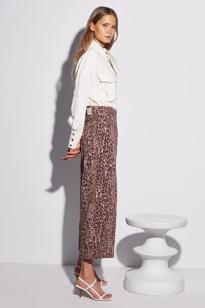 Shop C/meo Collective Reiterate Jean In Brown Leopard
