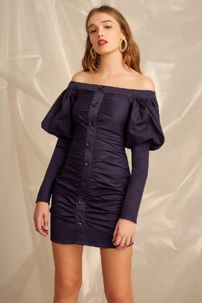 Shop C/meo Collective Accolade Long Sleeve Dress In Navy