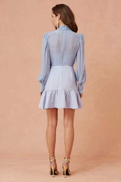 Shop Keepsake New Look Long Sleeve Mini Dress In Sky